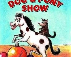 Circus act with dog, pony and balls