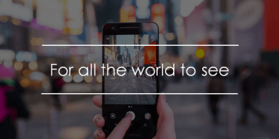 Busy city cameraphone